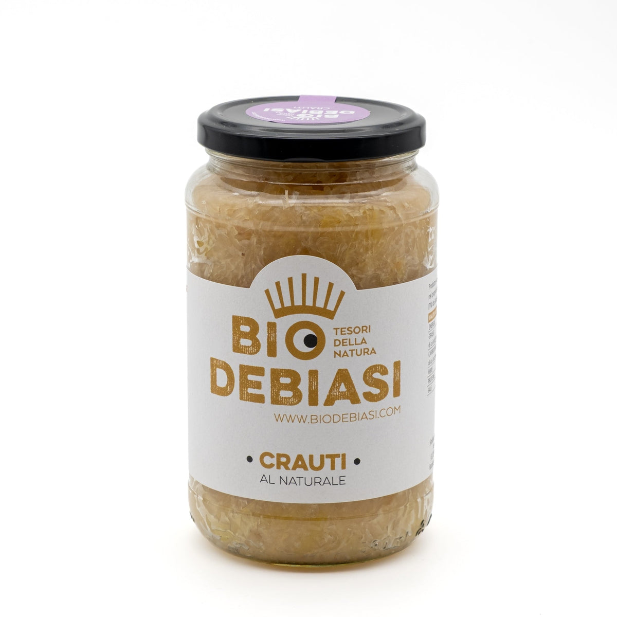 vasetto di crauti al naturale biologico biodebiasi in vetro da 500 g