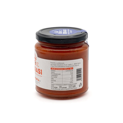 vasetto di sugo pronto pomodoro e peperoncino biologico biodebiasi in vetro valori nutrizionali